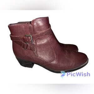 Naturalizer Burgandy Zakira Shoe Boots Size 8